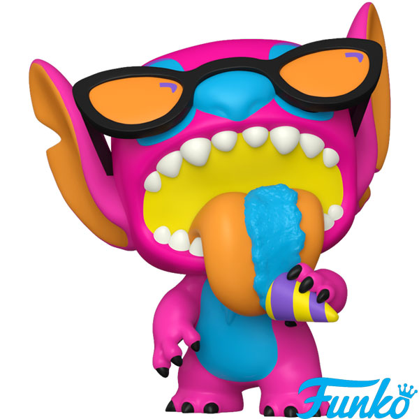 Funko POP #1414 Disney Lilo and Stitch Summer Stitch Black Light Exclusive Figure